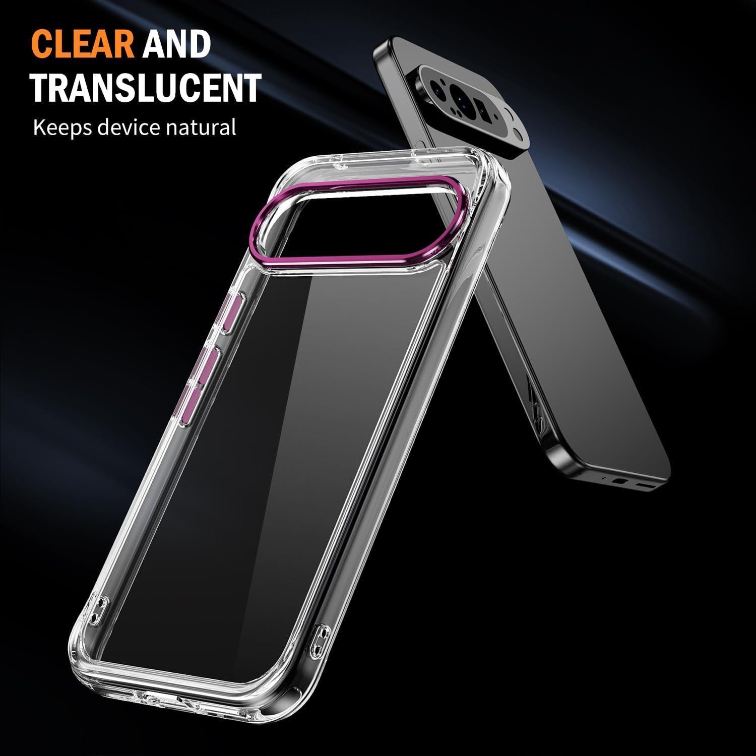 Funda Oterkin para Google Pixel 9/9 Pro - Rosa, Anti-Amarillamiento, Grado Militar