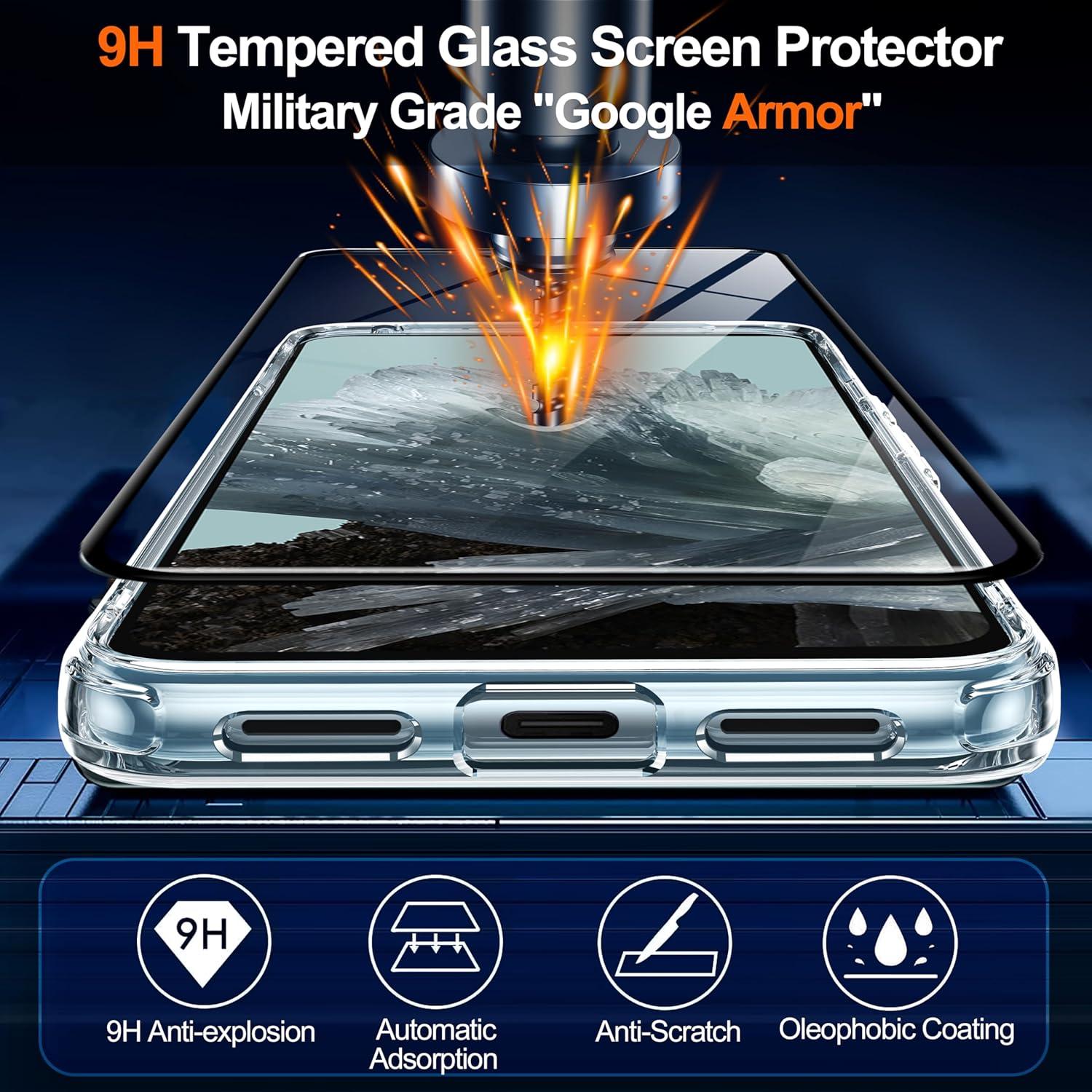 Funda Oterkin para Google Pixel 9/9 Pro - Rosa, Anti-Amarillamiento, Grado Militar