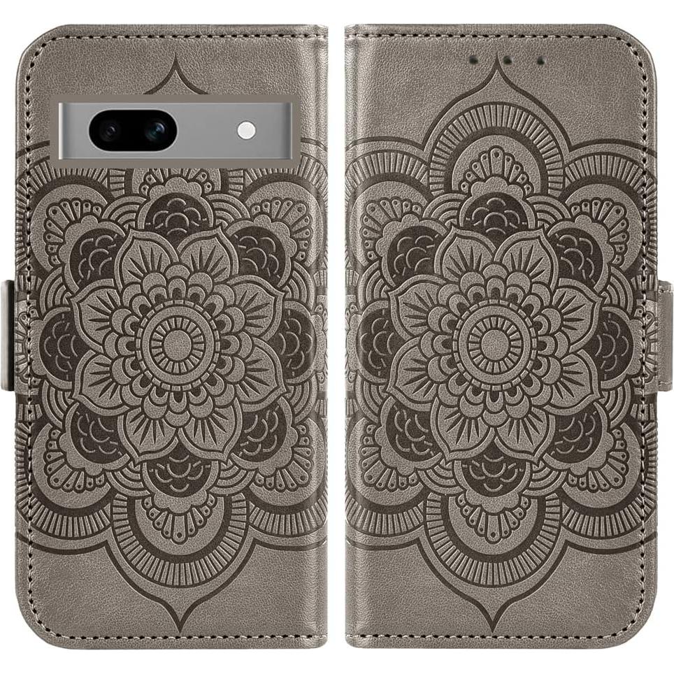 Funda Asuwish para Google Pixel 7A 5G con tapa y soporte gris