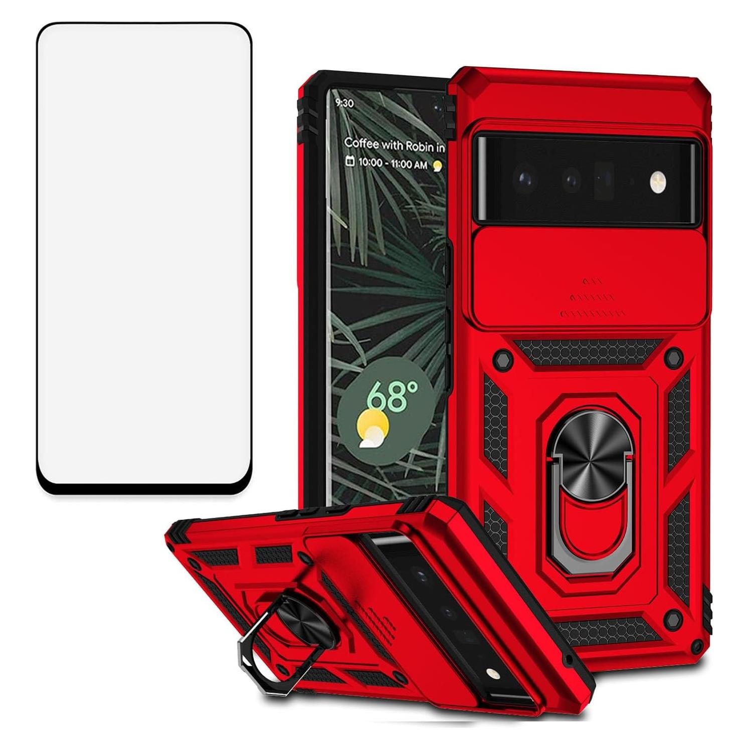 Funda Asuwish para Google Pixel 6 Pro con soporte y protector