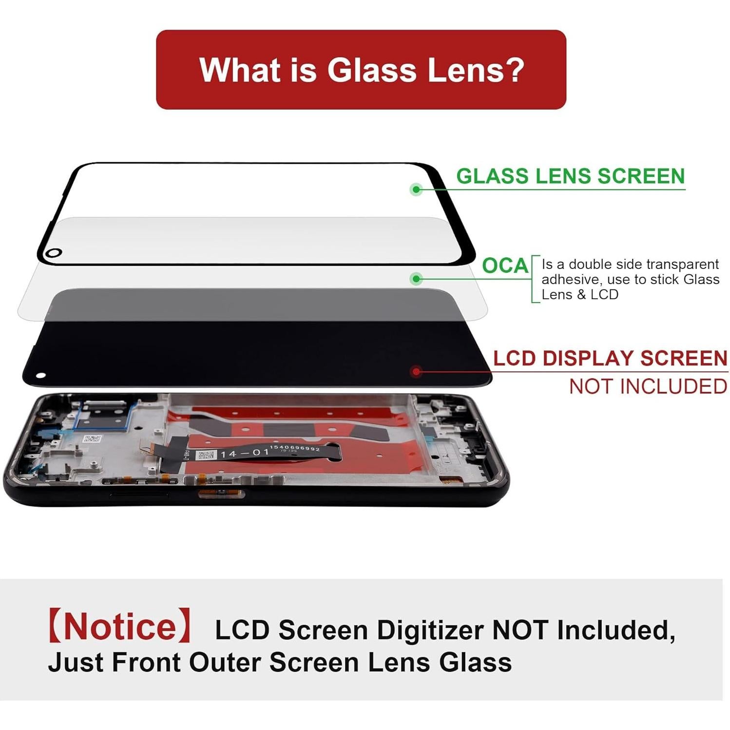 Reemplazo de Panel de Cristal para Pixel 7A + Kit de Herramientas