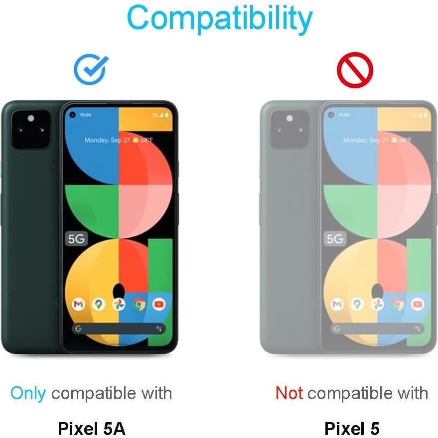 Protector de Pantalla Vidrio Templado ENGFYADSY para Google Pixel 5A