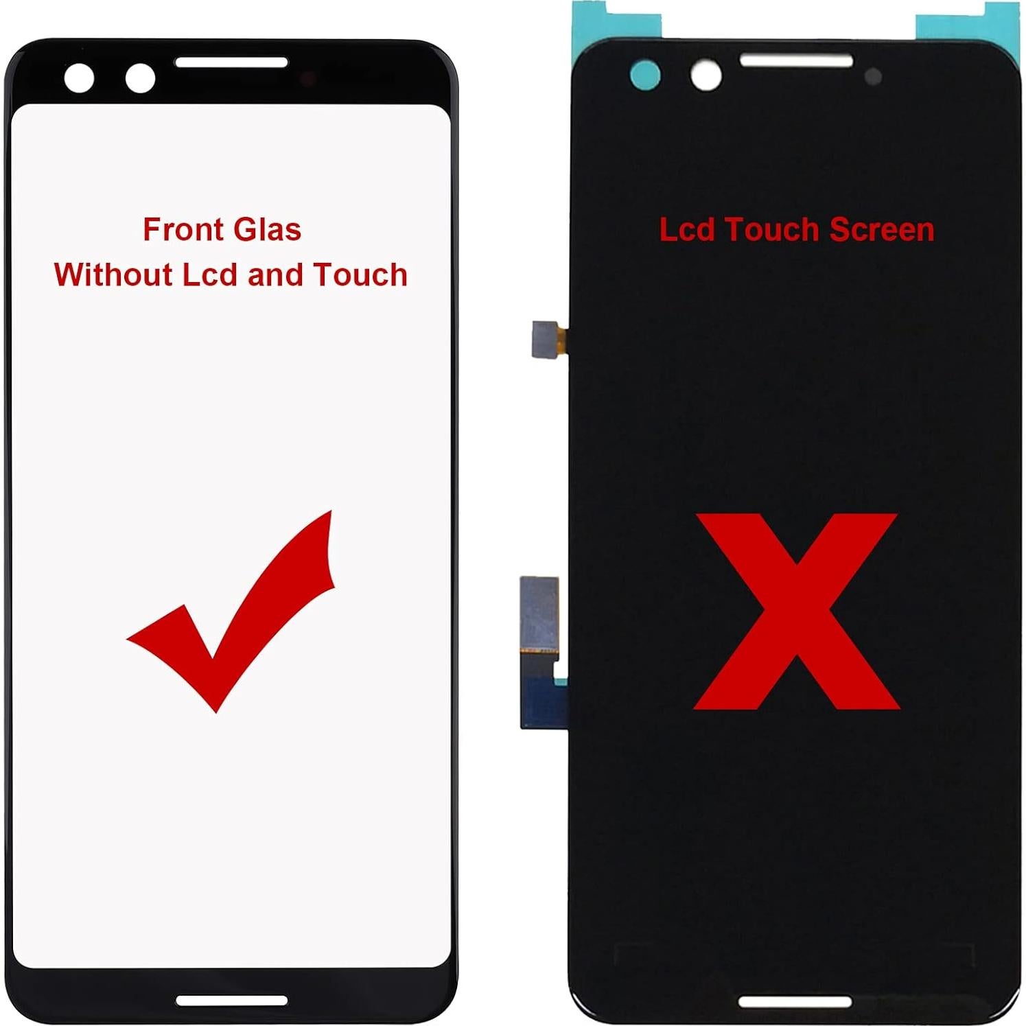 Reemplazo Pantalla de Vidrio Frontal Duotipa para Google Pixel 3