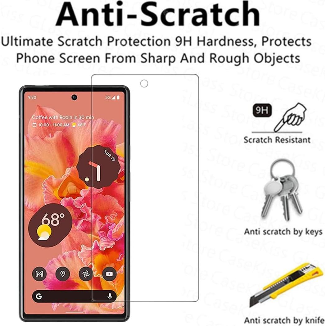 Protector de Pantalla VIESUP para Google Pixel 6 - 2 Pack HD 9H