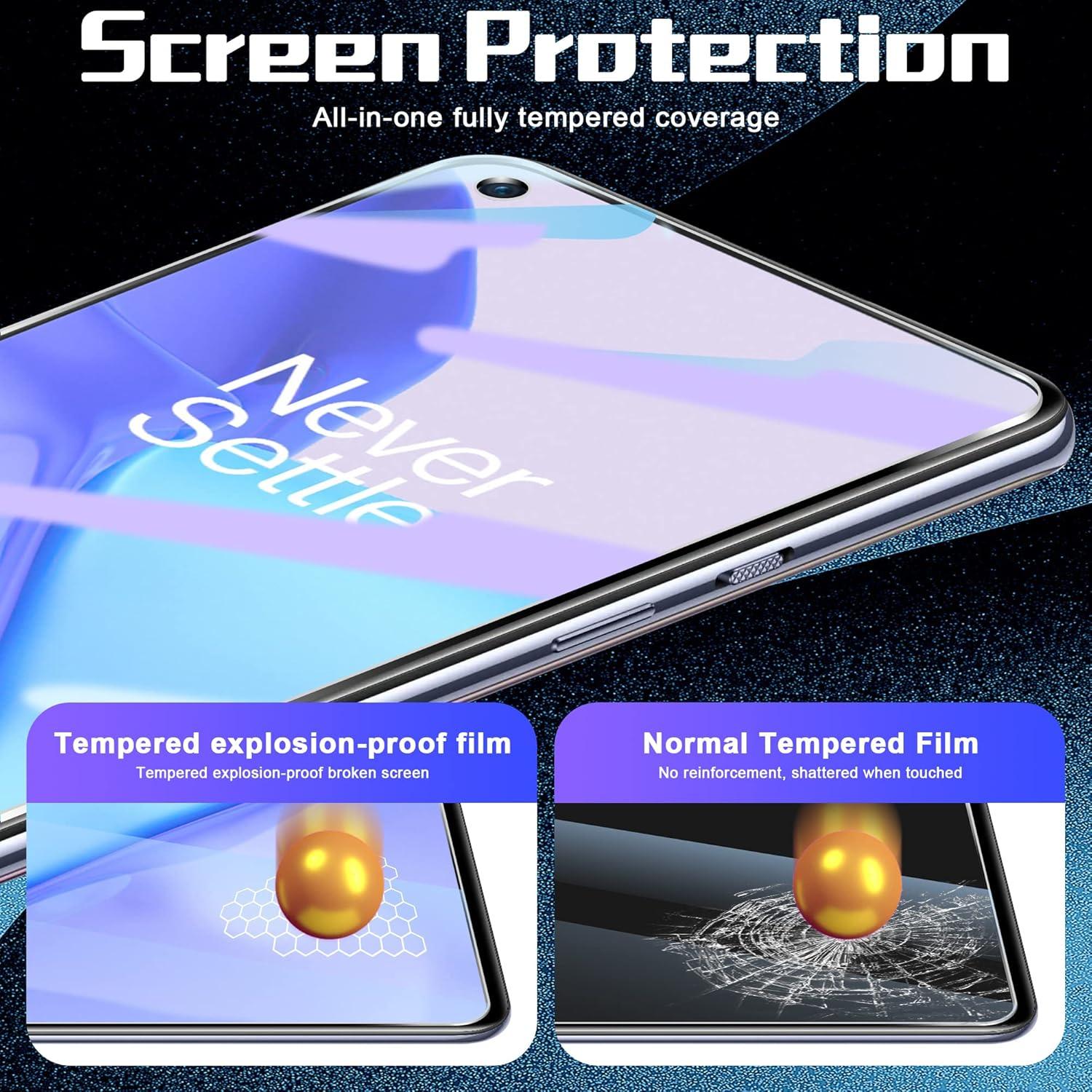 Protector de Pantalla y Lente de Cámara Orzero para OnePlus 9