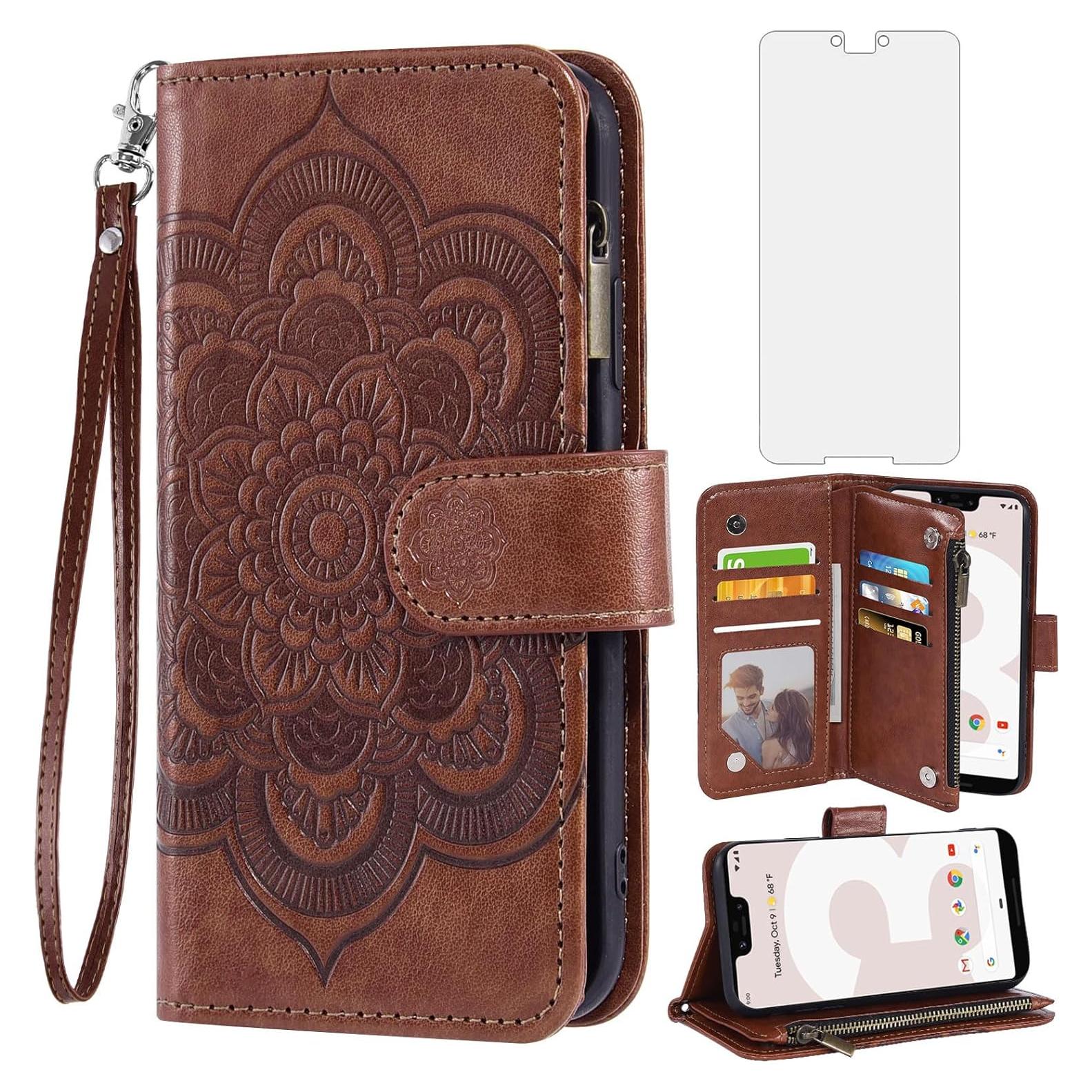 Funda Asuwish para Google Pixel 3 XL con tapa y protector