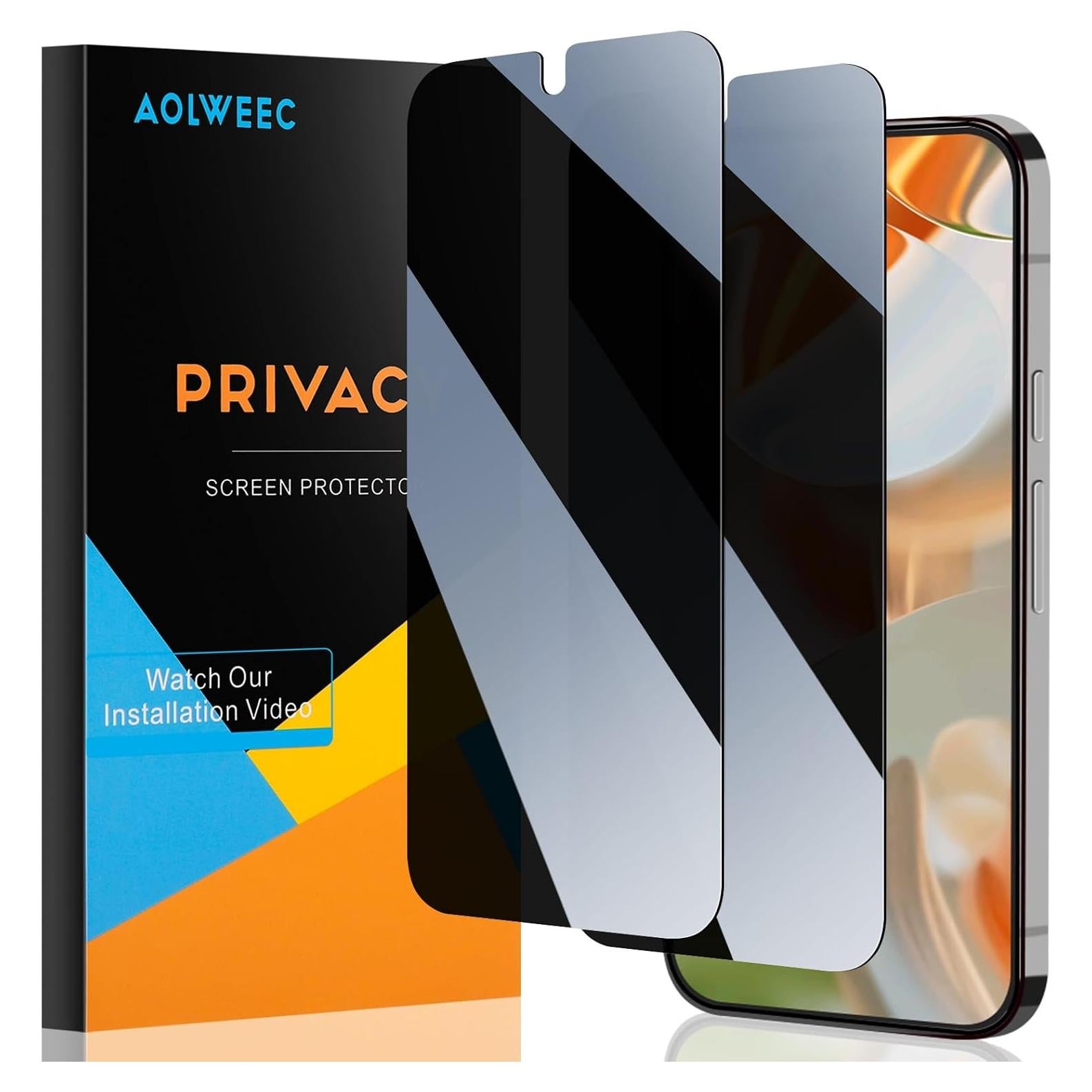 Protector de Pantalla Privado AOLWEEC para Google Pixel 9 Pro XL