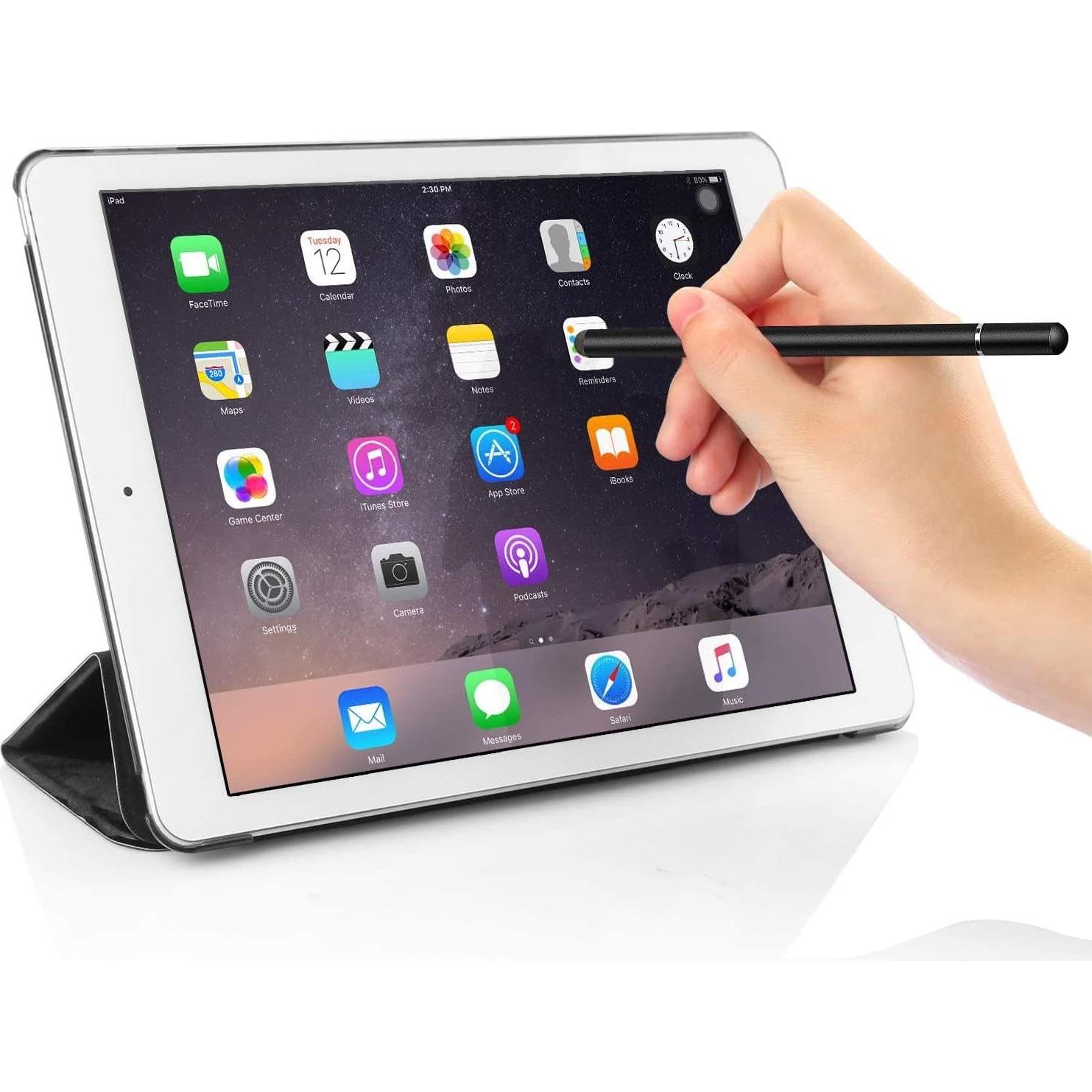 Bolígrafo Stylus 2 en 1 Fonus para Pantalla Táctil Negro