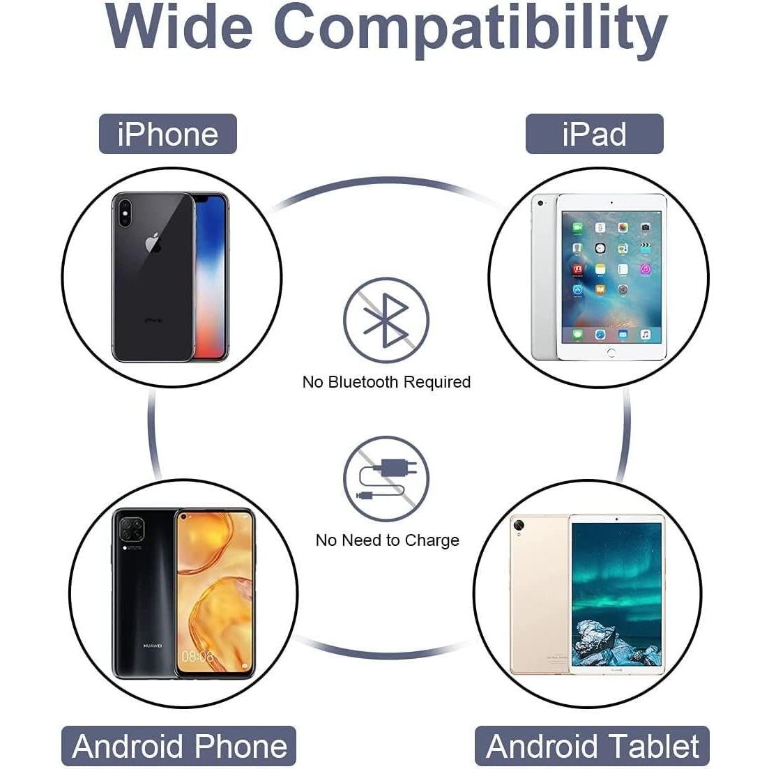 Bolígrafo Stylus 2 en 1 Fonus para Pantalla Táctil Negro