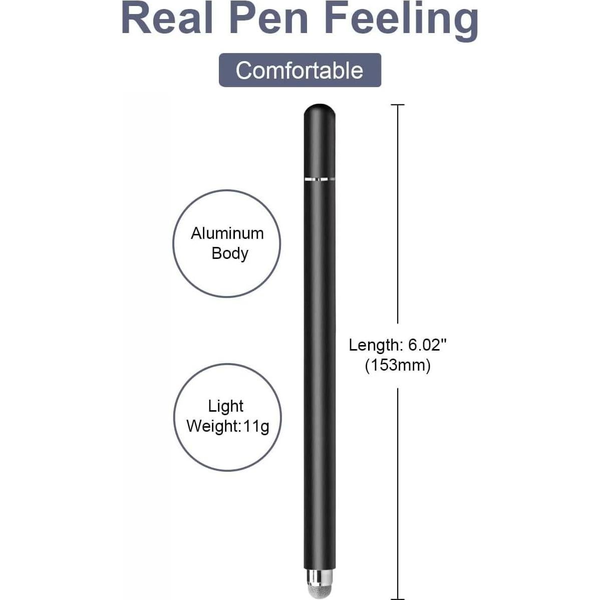 Bolígrafo Stylus 2 en 1 Fonus para Pantalla Táctil Negro