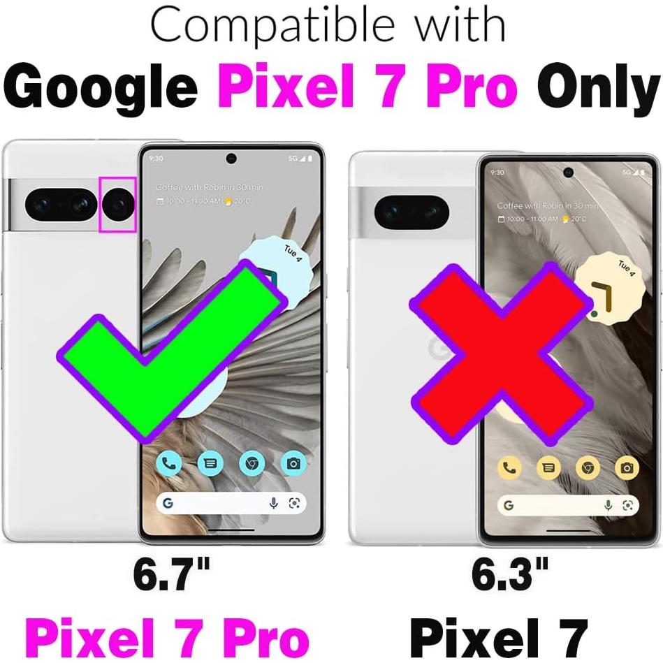 Funda Asuwish para Google Pixel 7 Pro con Cartera y Protector