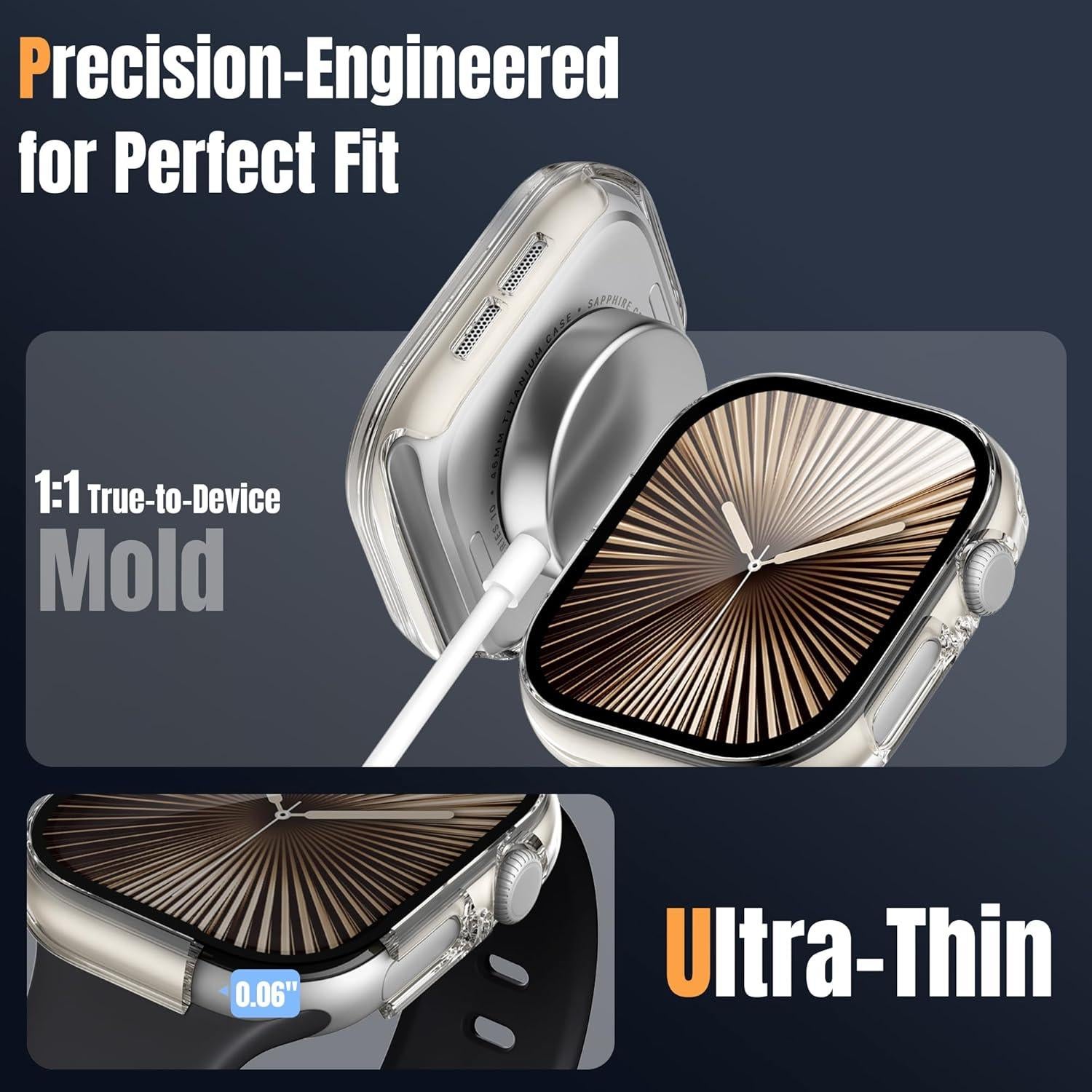 Funda Dura Easuny para Apple Watch 41mm - Protección Total