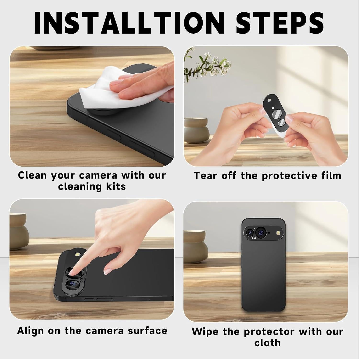 Protector de Lente de Cámara Google Pixel 9A - 2 Unidades HD