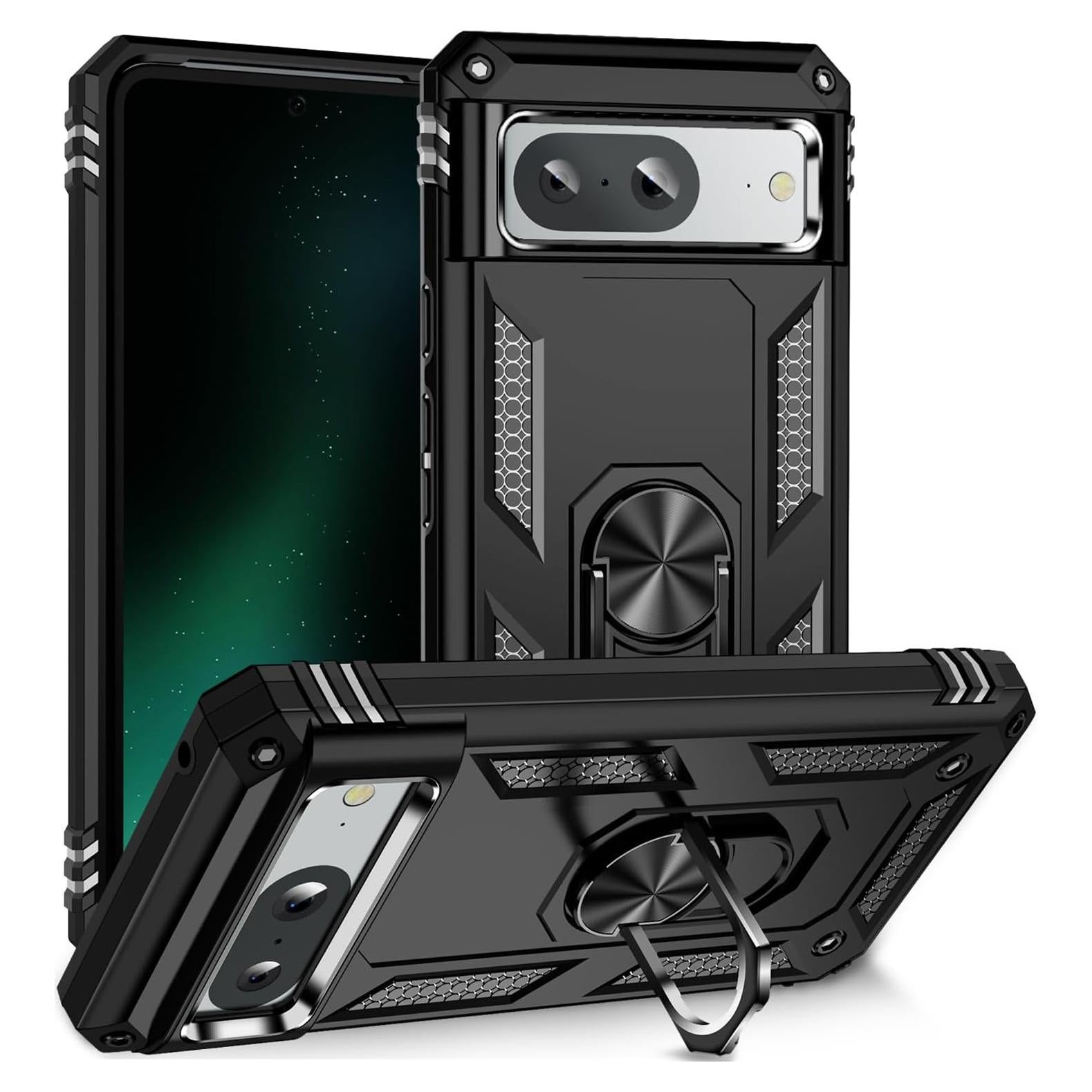 Funda de Grado Militar para Google Pixel 8A - Resistente a Golpes con Soporte 360°