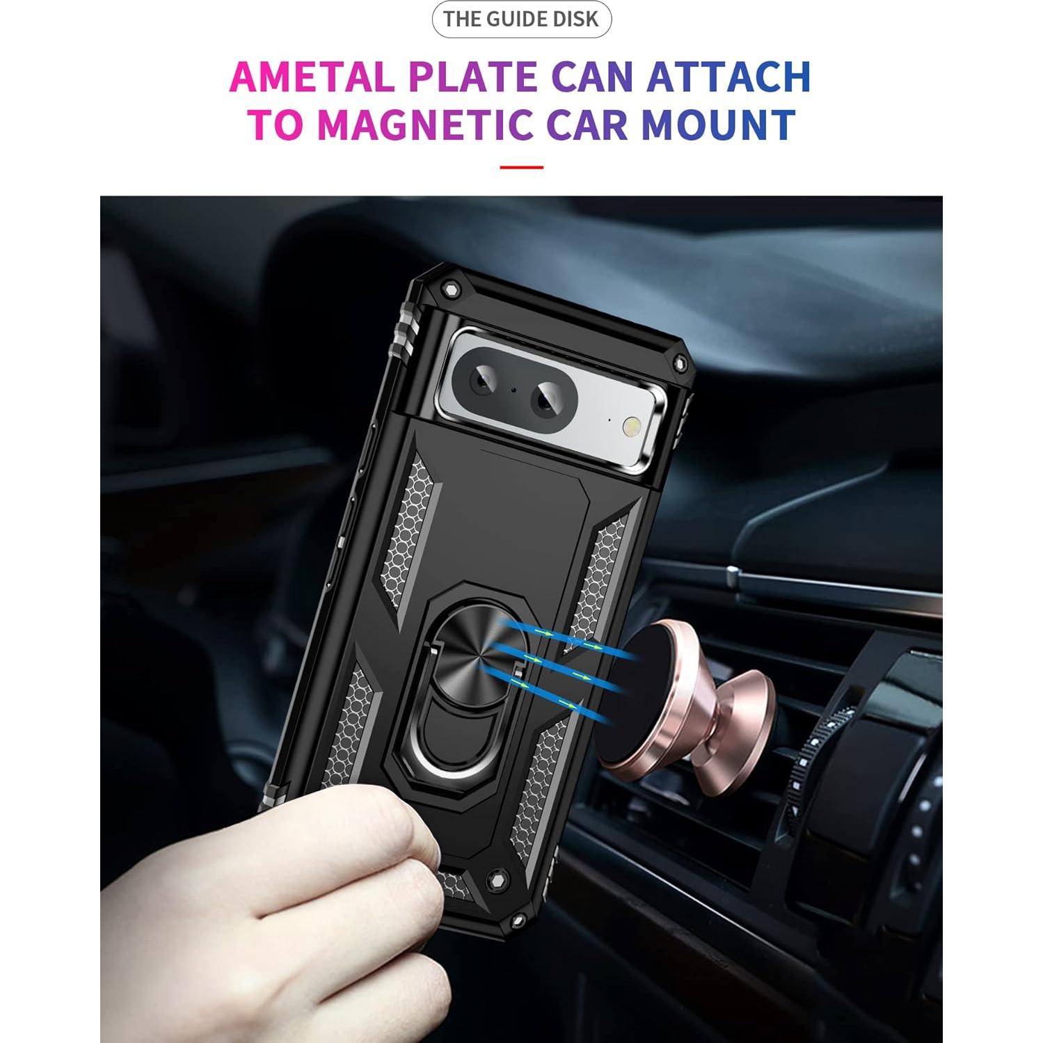 Funda de Grado Militar para Google Pixel 8A - Resistente a Golpes con Soporte 360°