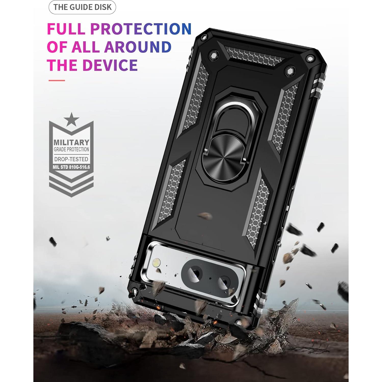 Funda de Grado Militar para Google Pixel 8A - Resistente a Golpes con Soporte 360°