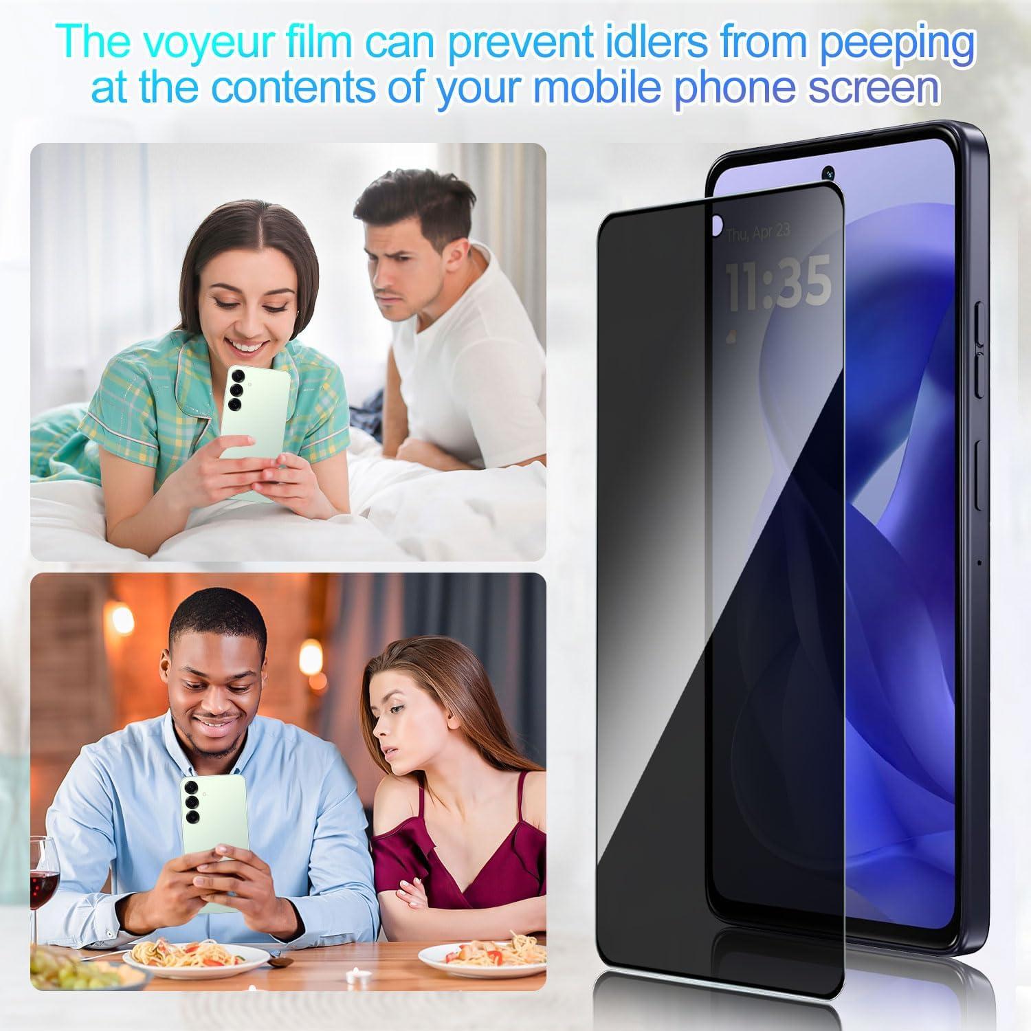 Protector de Pantalla Privado Vidrio Templado Lokyoo Moto G Power 2025