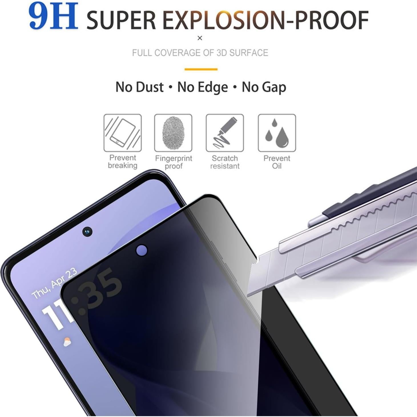 Protector de Pantalla Privado Vidrio Templado Lokyoo Moto G Power 2025