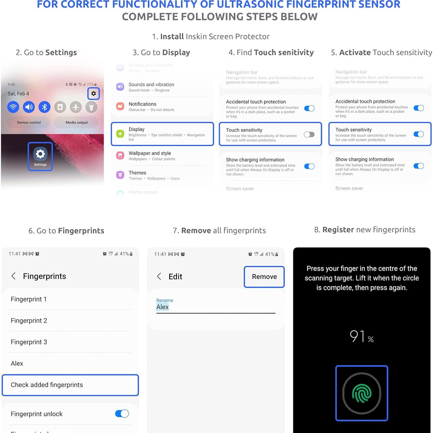 Inskin Case-Friendly Tempered Glass Screen Protector, fits Samsung Galaxy S22 5G 6.1 inch. 2-Pack.