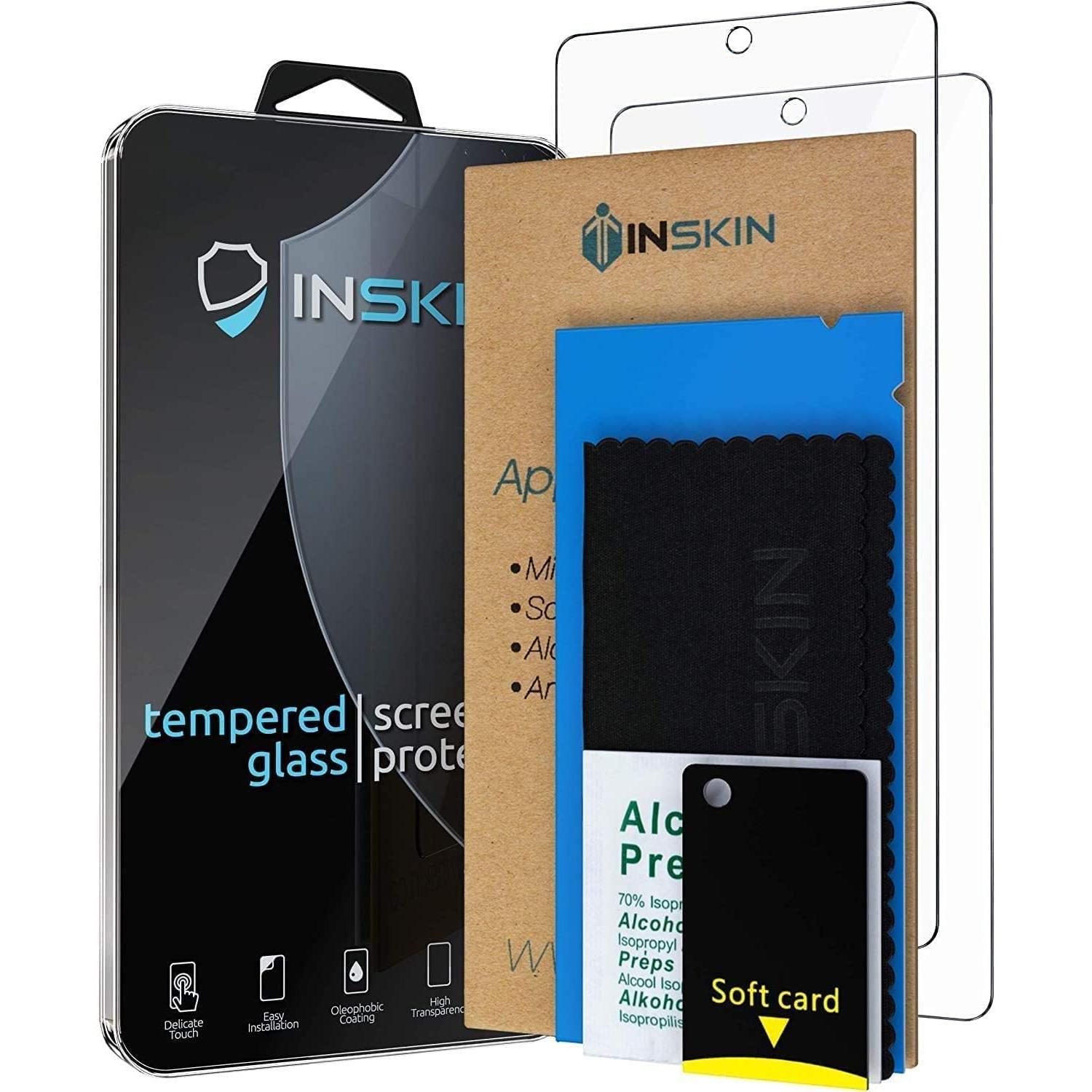 Inskin Case-Friendly Tempered Glass Screen Protector, fits Samsung Galaxy S22 5G 6.1 inch. 2-Pack.
