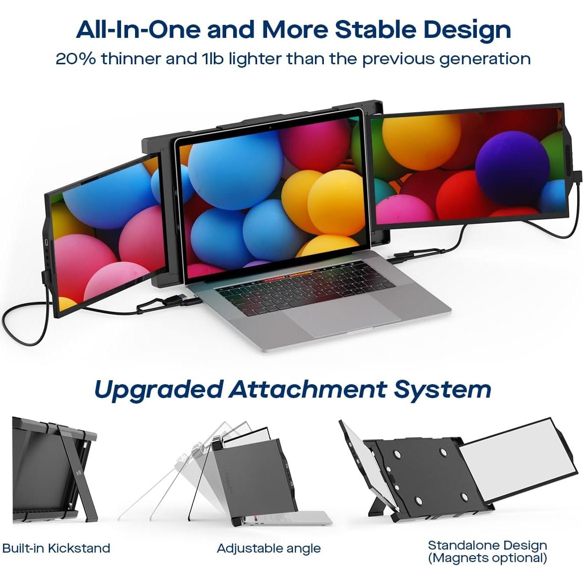 Monitor Portátil Trio Mobile Pixels 13.3" Full HD USB-C