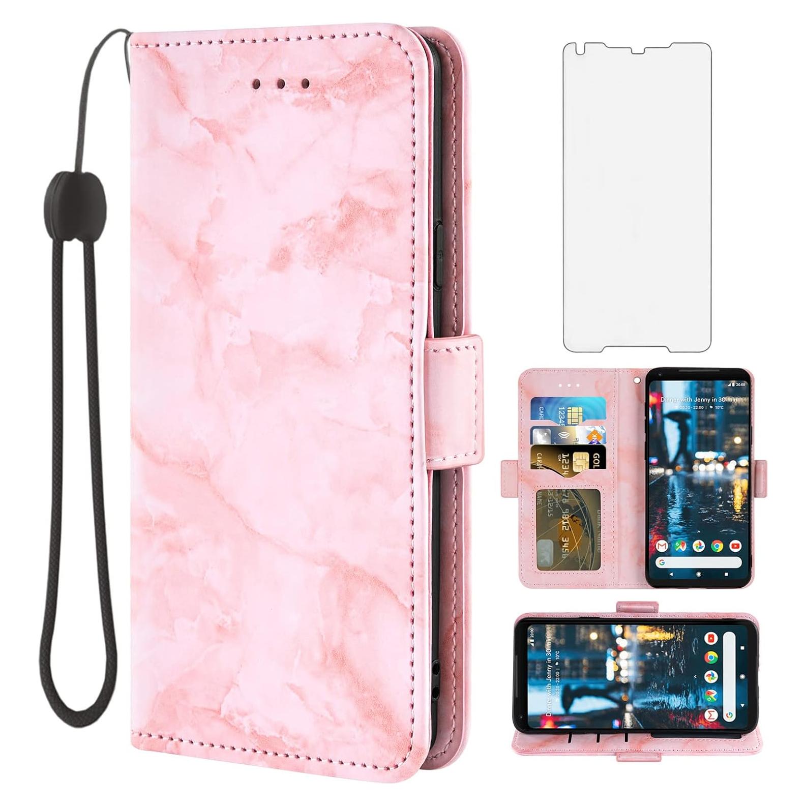 Funda Plegable Asuwish para Google Pixel 2 XL con Ranura Rosa