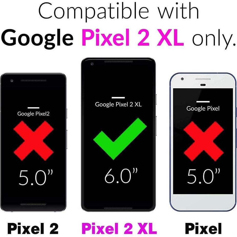 Funda Plegable Asuwish para Google Pixel 2 XL con Ranura Rosa