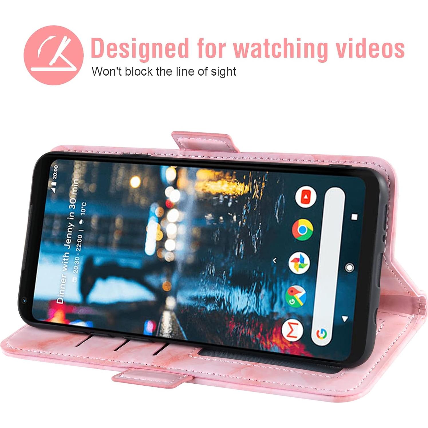 Funda Plegable Asuwish para Google Pixel 2 XL con Ranura Rosa