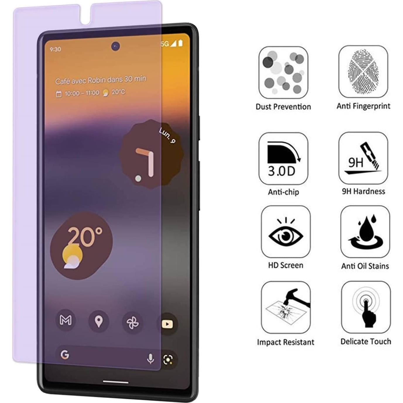 Protector de Pantalla Vidrio Templado ZenHoo para Google Pixel 6a