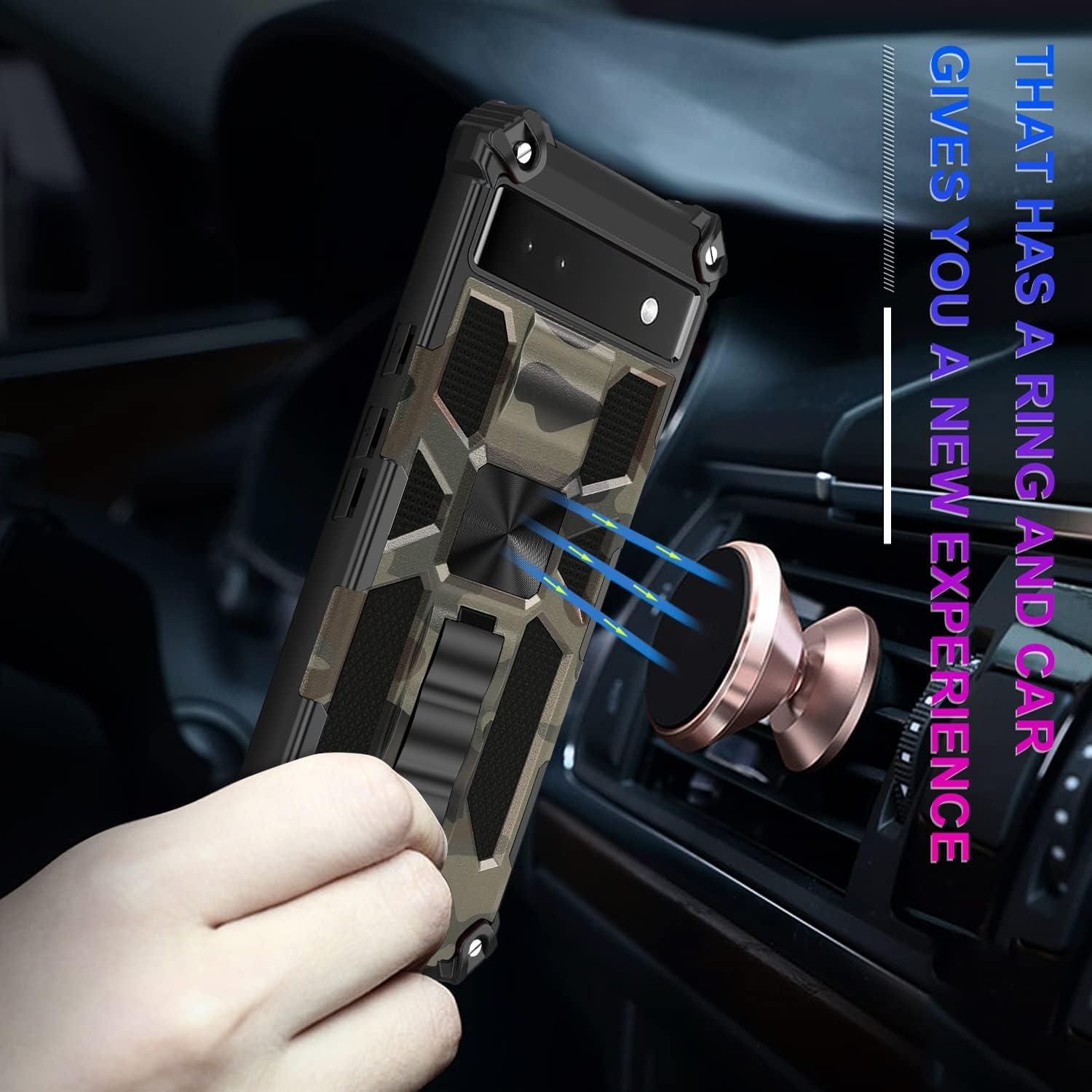 Funda Protectora Lokyoo para Google Pixel 6A con Soporte y Vidrio Templado