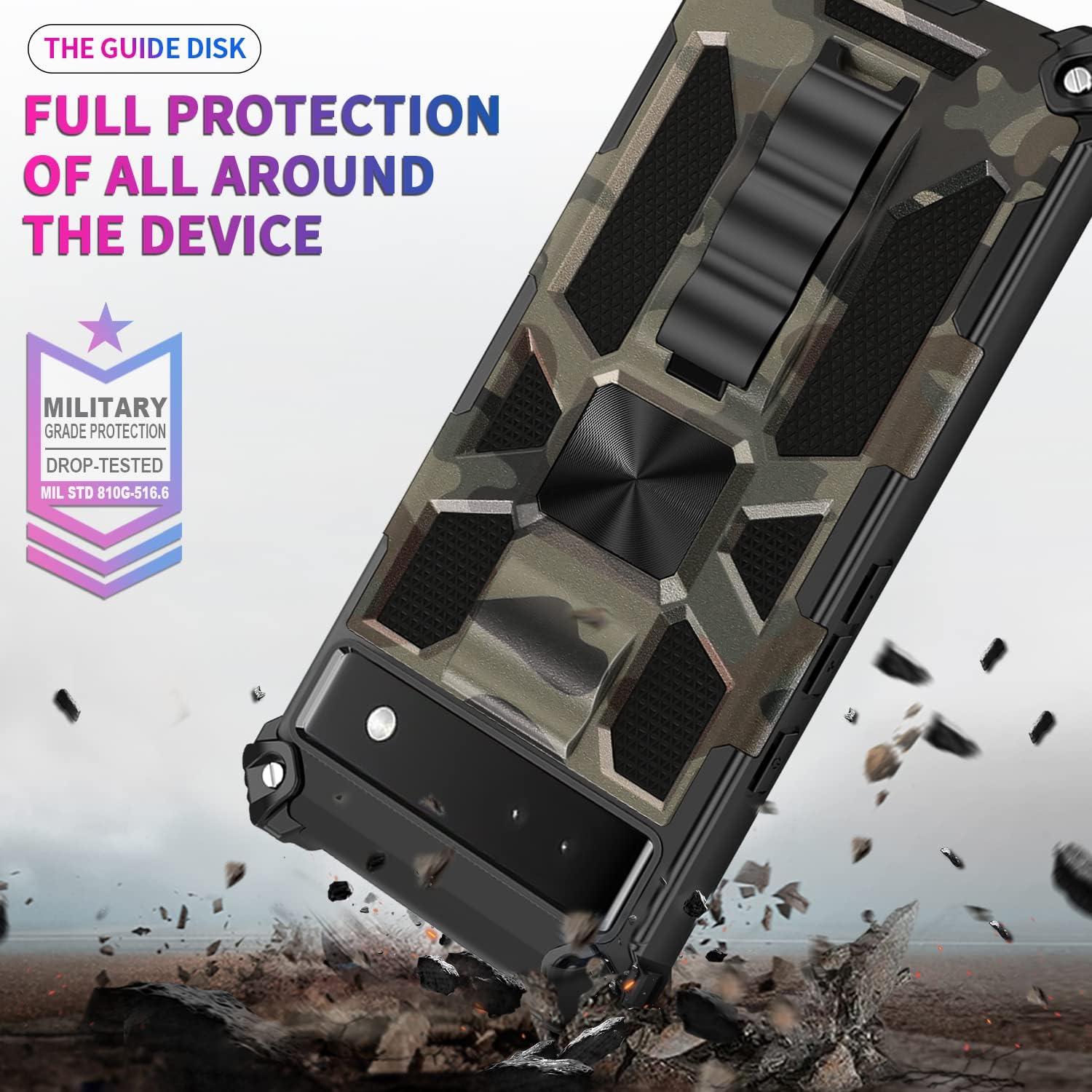 Funda Protectora Lokyoo para Google Pixel 6A con Soporte y Vidrio Templado