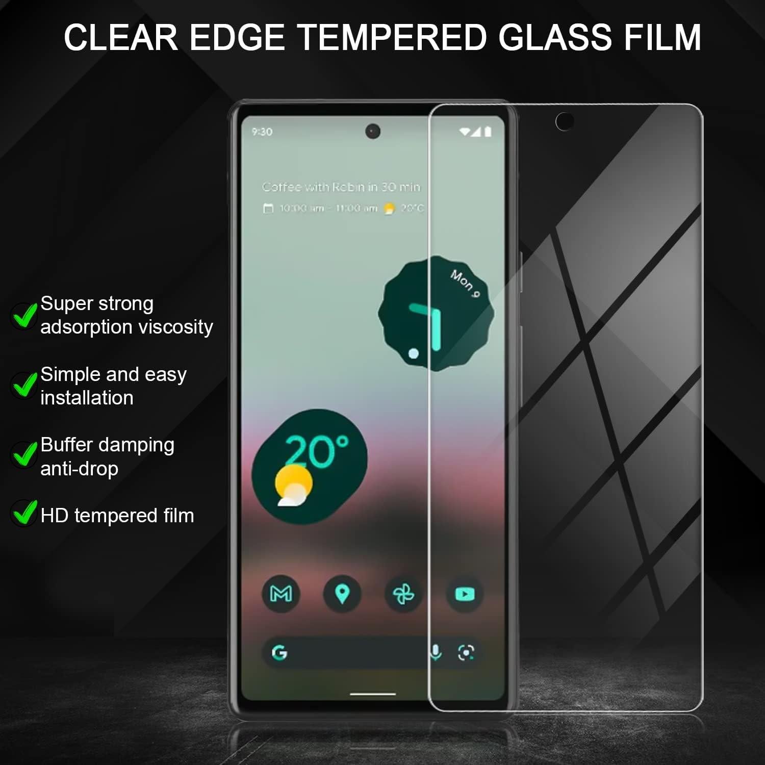 Funda Protectora Lokyoo para Google Pixel 6A con Soporte y Vidrio Templado