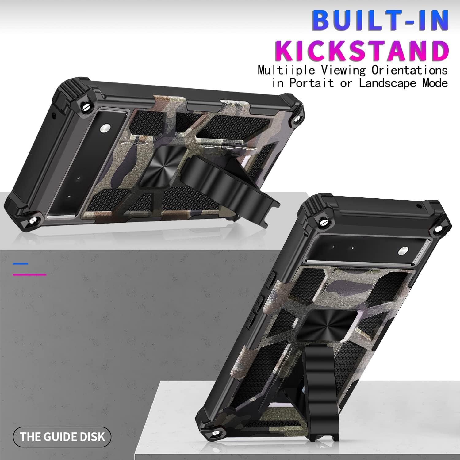 Funda Protectora Lokyoo para Google Pixel 6A con Soporte y Vidrio Templado