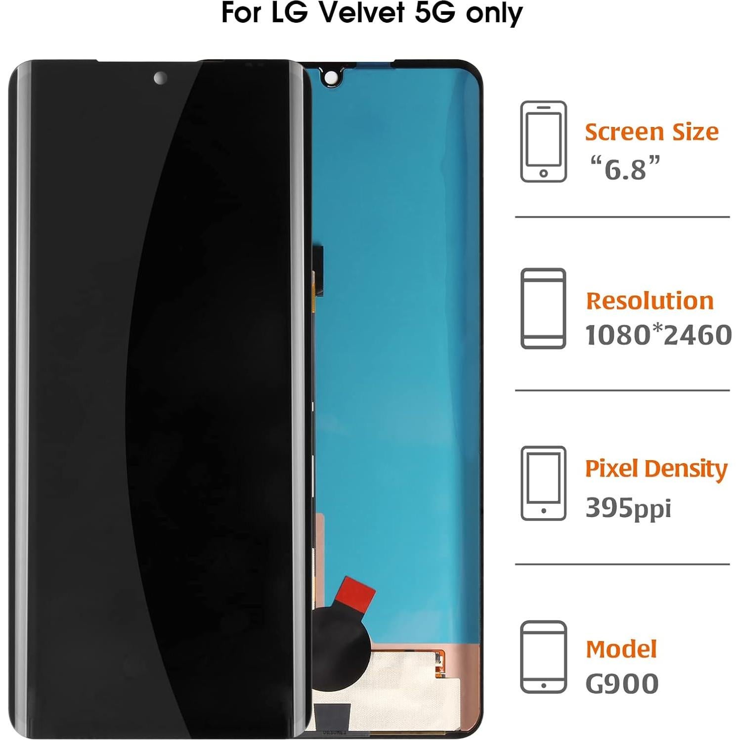 Reemplazo Pantalla LCD Táctil A-MIND para LG Velvet 5G 6.8"