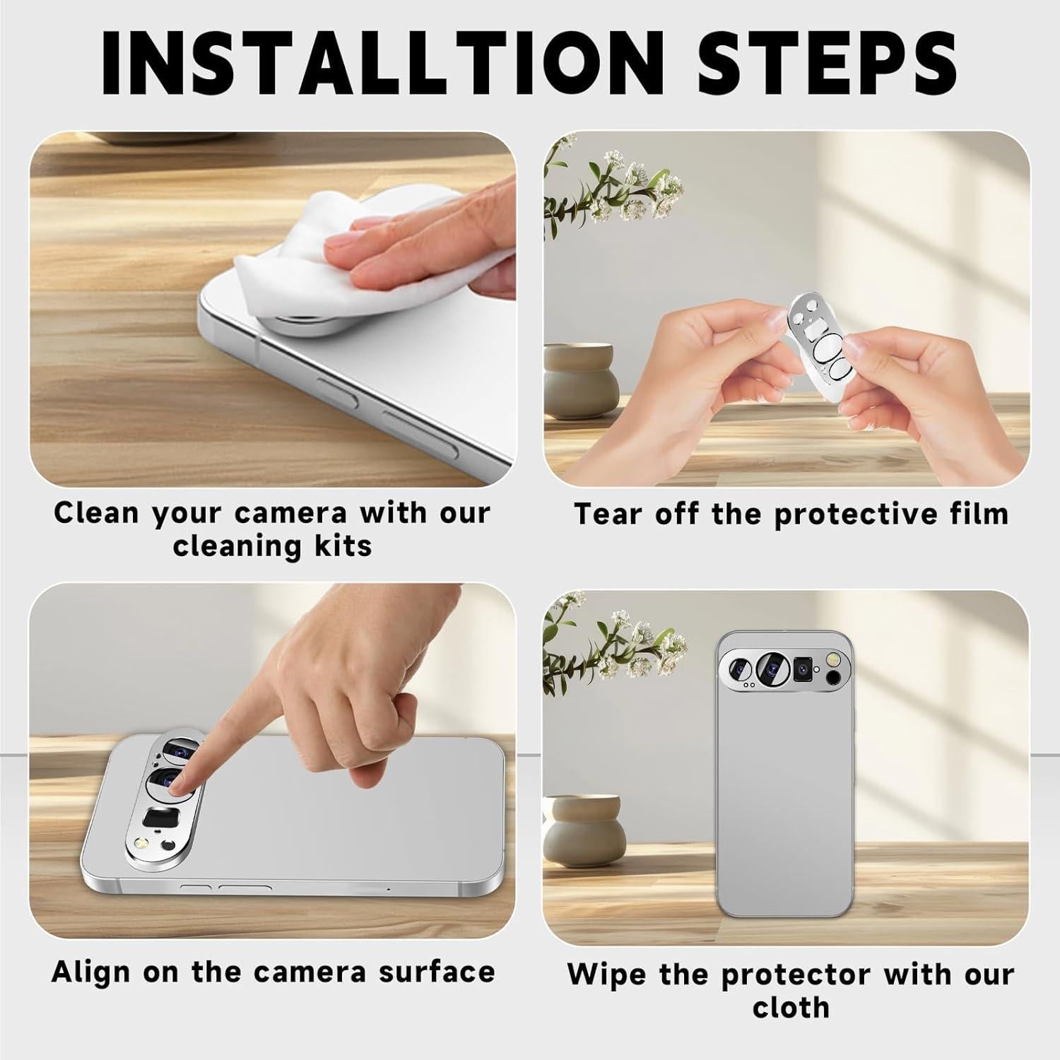 Protector de Lente de Cámara Google Pixel 9 Pro - 2 Unidades HD