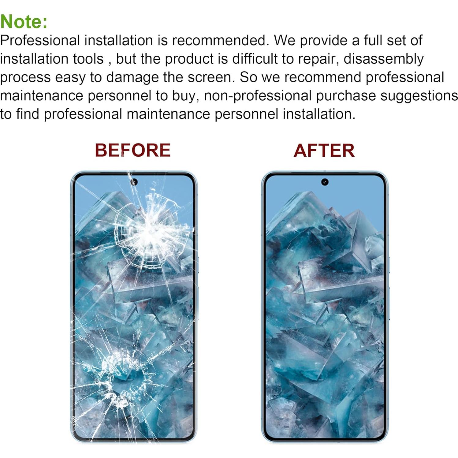 Cristal de Lente Frontal Reemplazo para Pixel 8 Pro - Kit de Herramientas