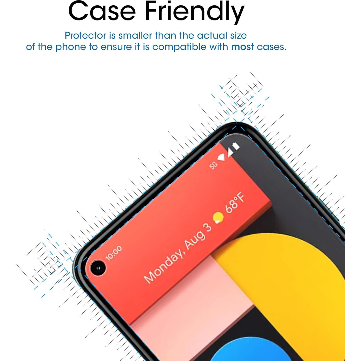 Protector de Pantalla Vidrio Templado amFilm para Google Pixel 5-5G