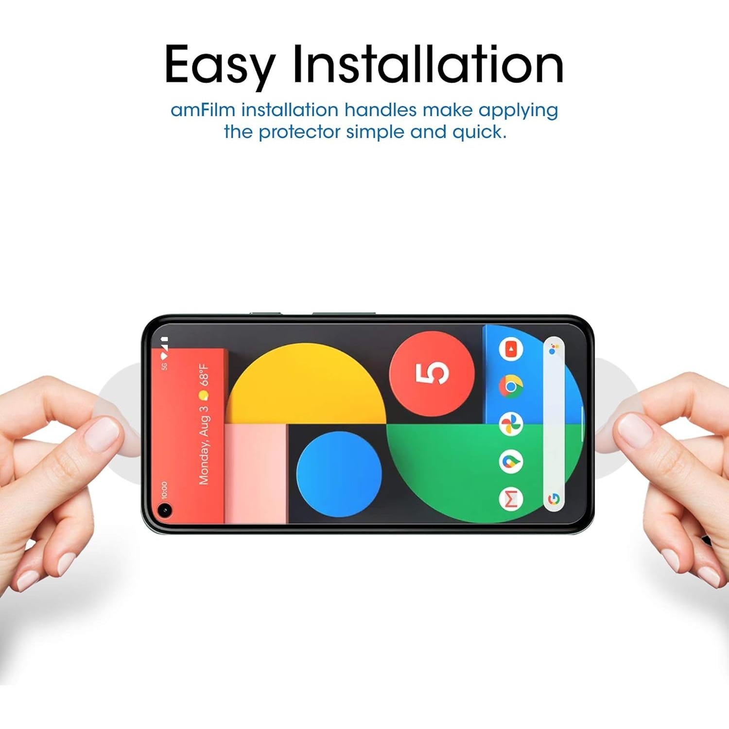 Protector de Pantalla Vidrio Templado amFilm para Google Pixel 5-5G