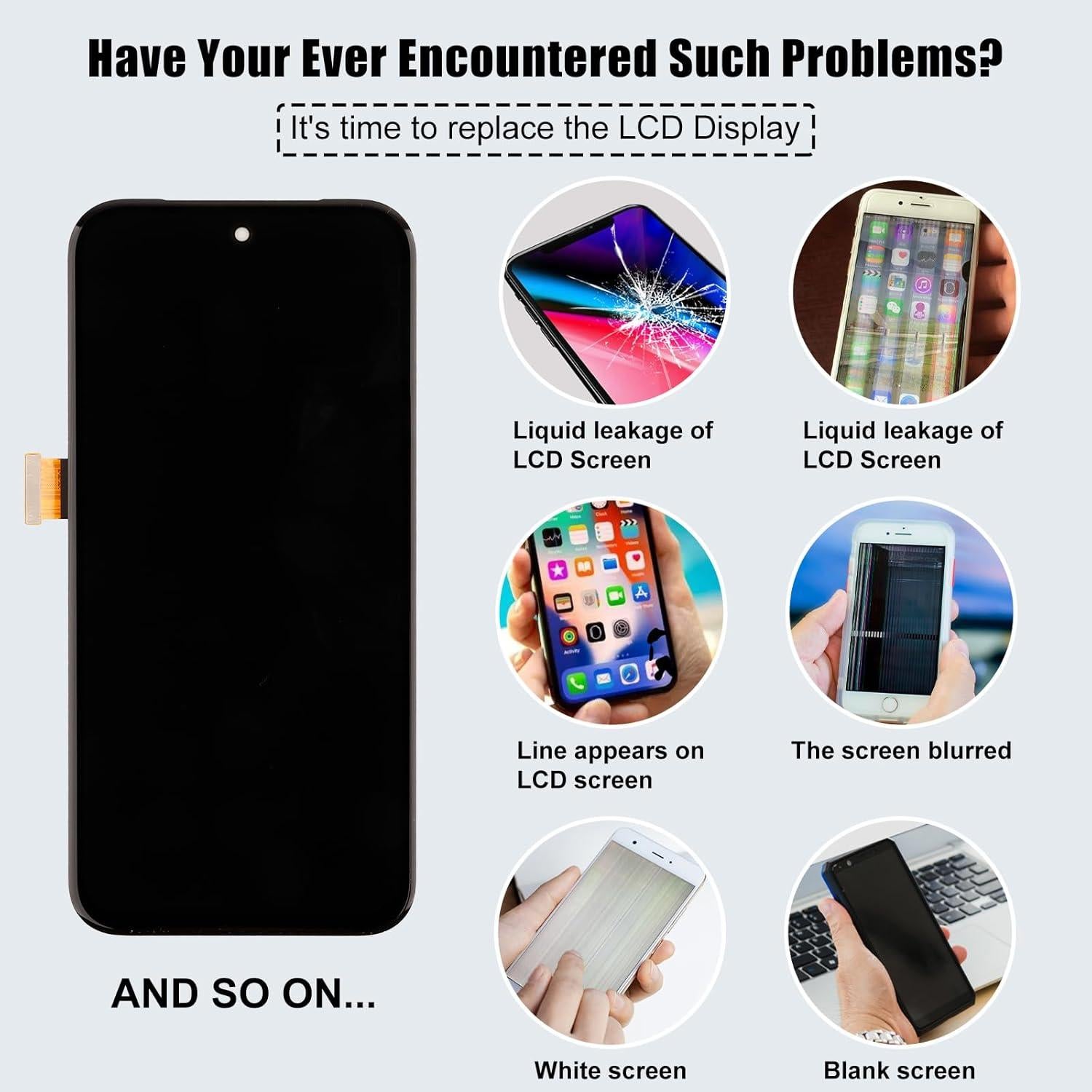 Reemplazo Pantalla OLED Google Pixel 8a 6.1" Negro con Kit