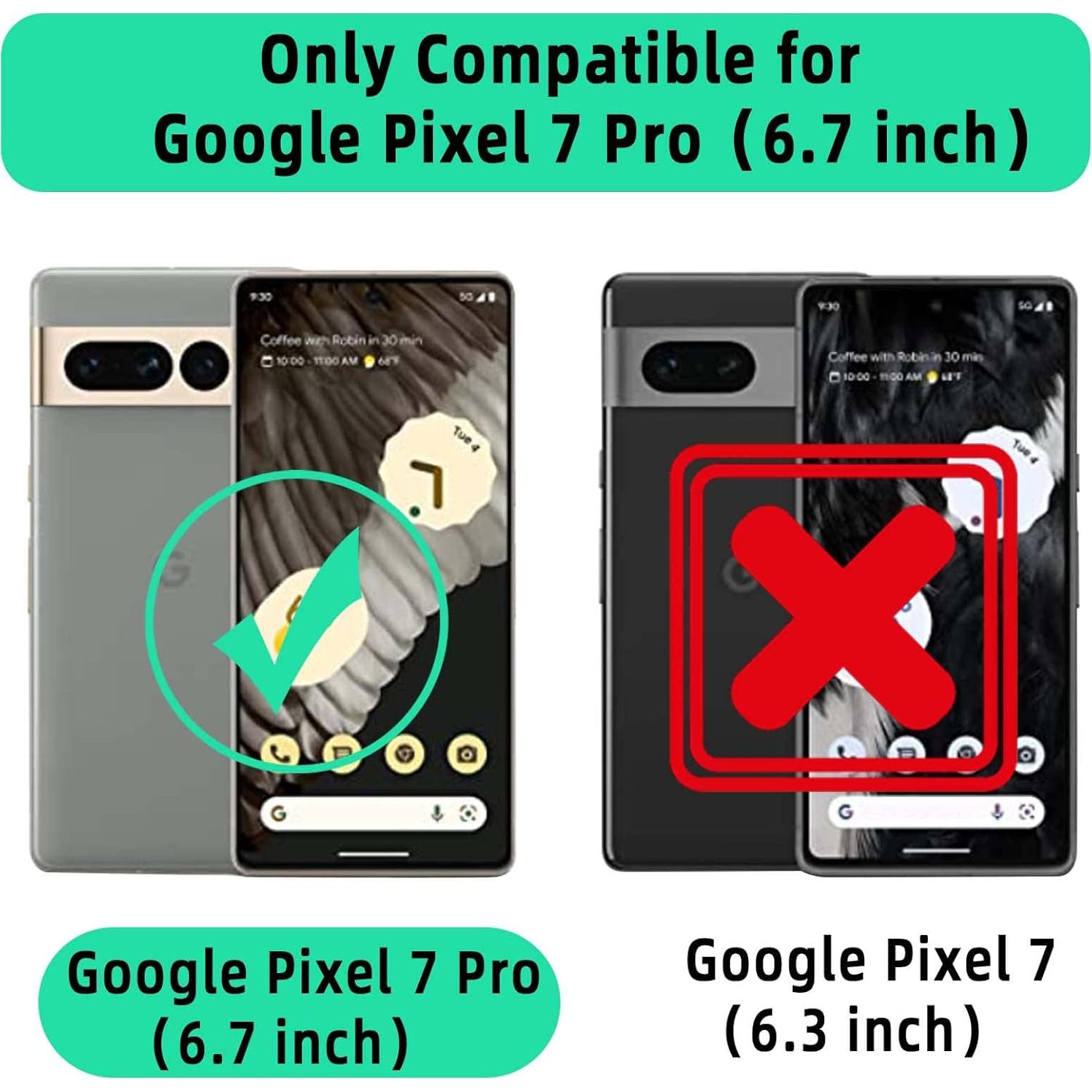 Funda de Cartera VANAVAGY para Google Pixel 7 Pro Púrpura
