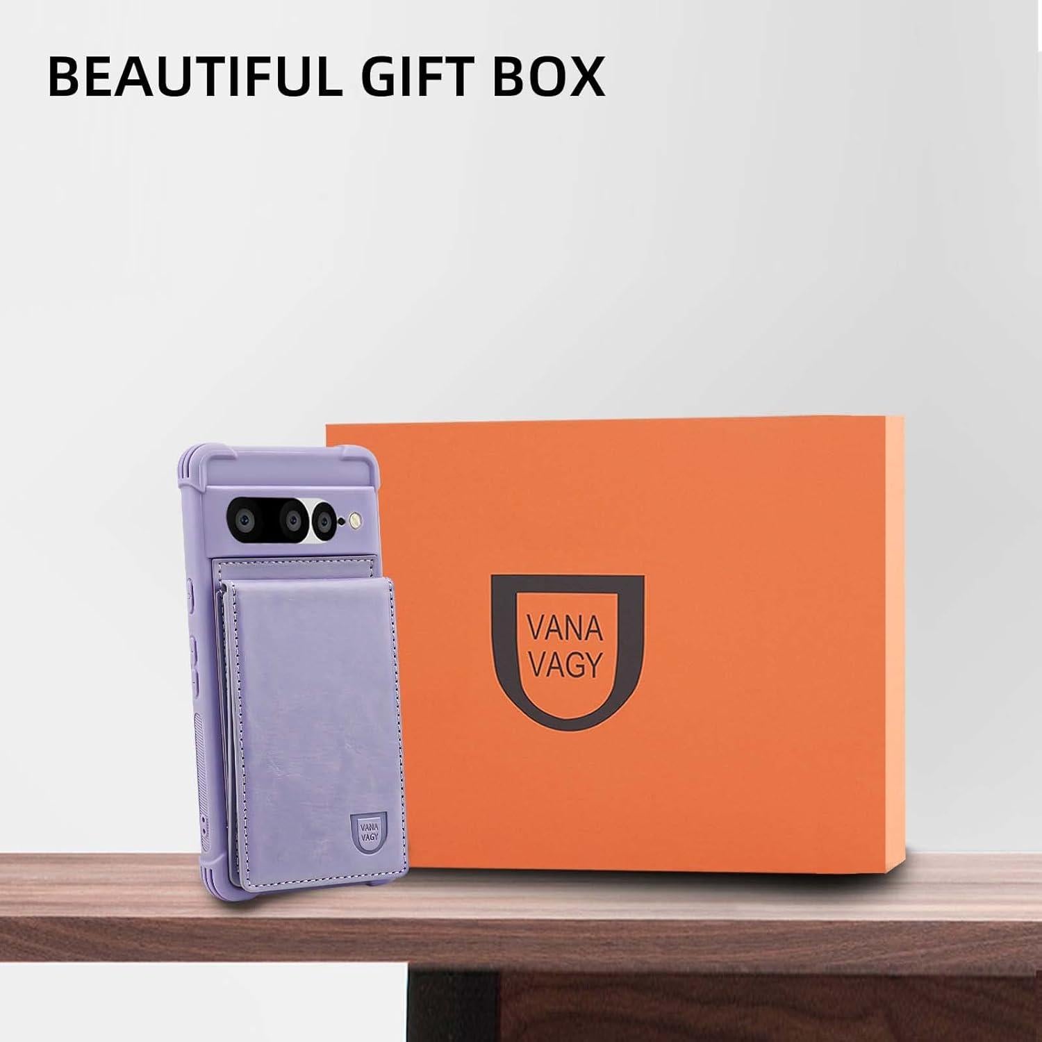 Funda de Cartera VANAVAGY para Google Pixel 7 Pro Púrpura