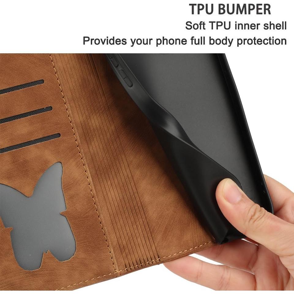 Funda Flip Google Pixel 8 Pro 6.7" PU Cuero Marrón con Soporte