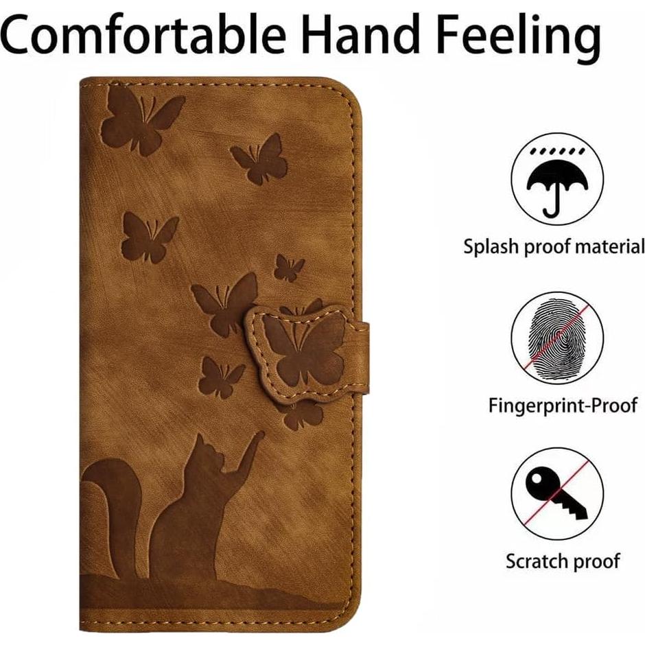 Funda Flip Google Pixel 8 Pro 6.7" PU Cuero Marrón con Soporte