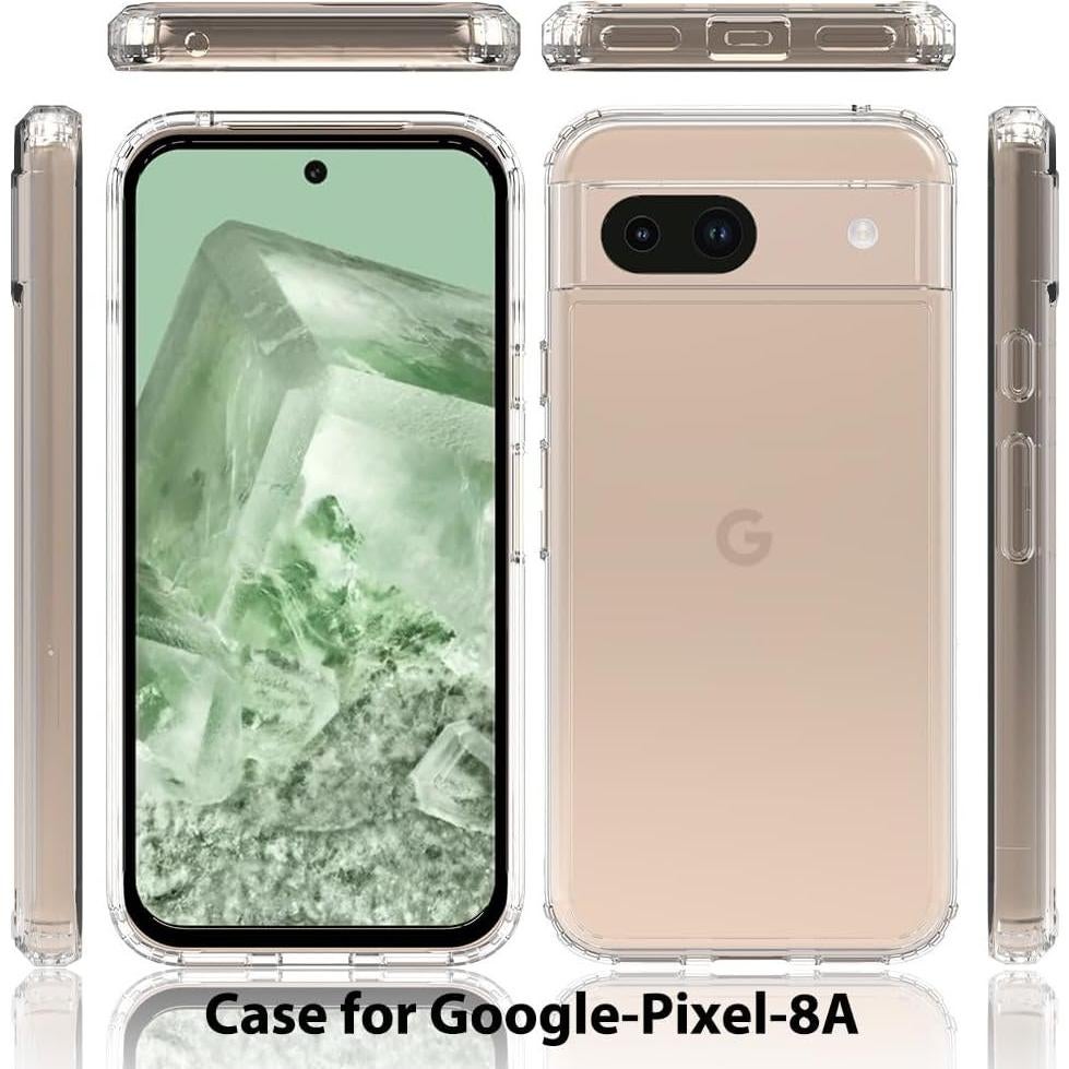 Funda delgada Niopiee para Google Pixel 8A con protector