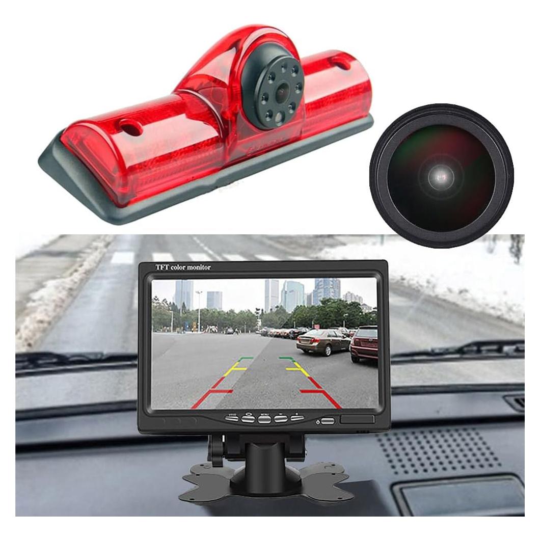 Cámara de luz de freno trasera HD 1280x720 + Monitor 7" Nissan