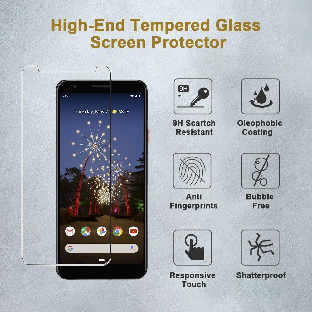 Protector de Pantalla Vidrio Templado ENGFYADSY para Google Pixel 3A