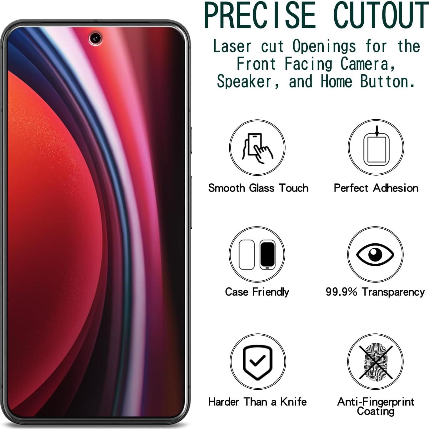 Protector de Pantalla KAREEN para Google Pixel 8 - 2 Paquetes, Vidrio Templado 9H