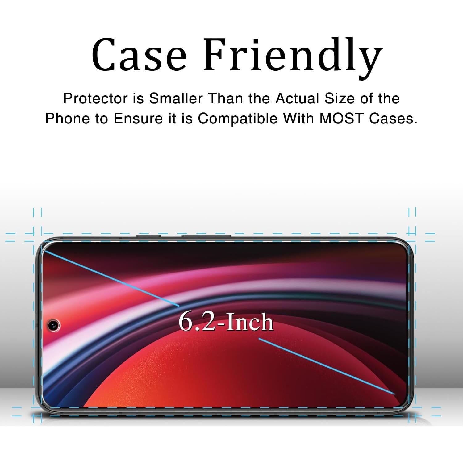 Protector de Pantalla KAREEN para Google Pixel 8 - 2 Paquetes, Vidrio Templado 9H