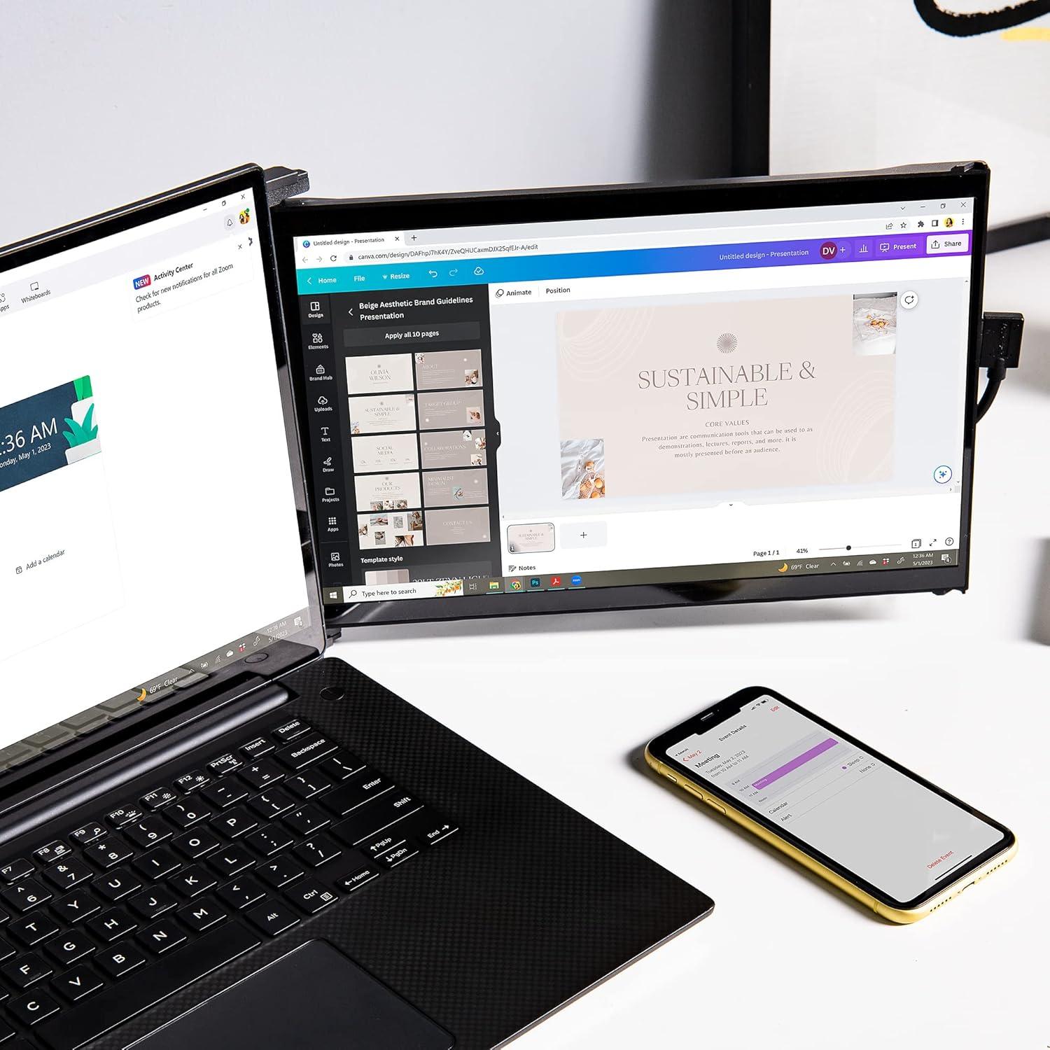 Extensor de Pantalla Portátil Mobile Pixels Duex Max DS 14.1 FHD