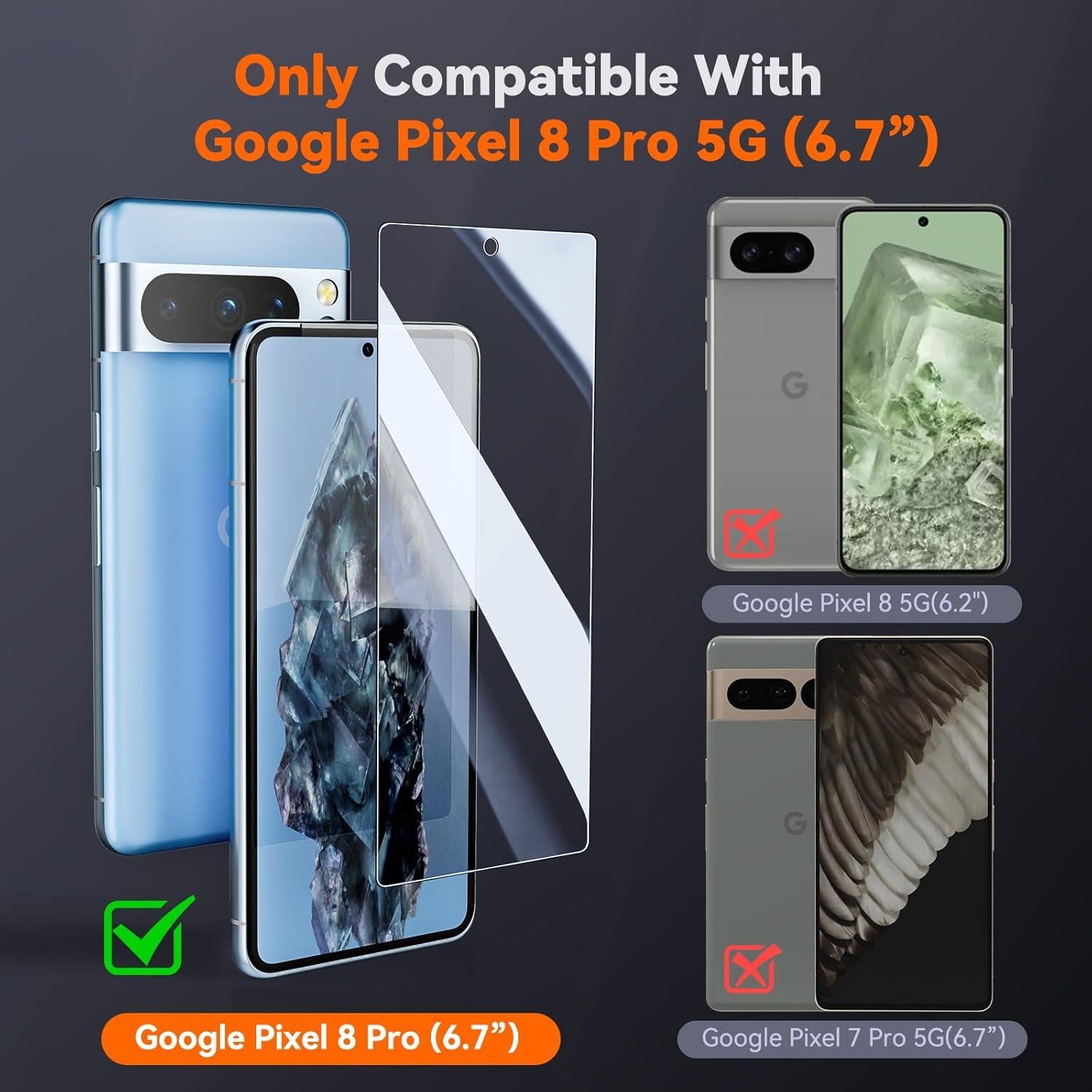 Protector de Pantalla y Lente Jeluse para Google Pixel 8 Pro